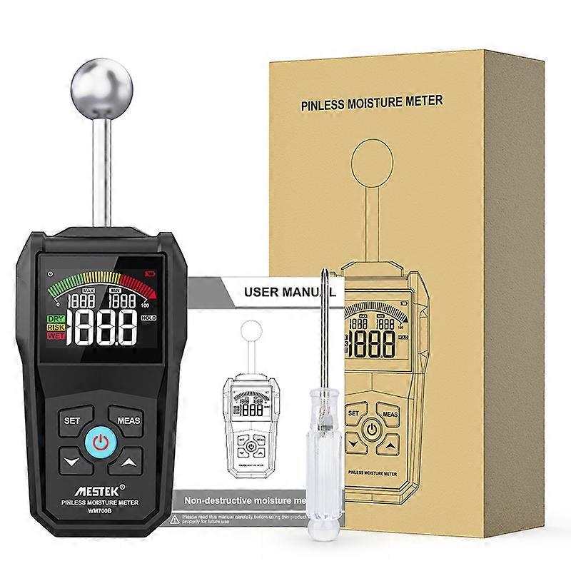 Digital Wood Moisture Meter LCD Screen Hygrometer Non-contact Timber Damp Detector Alarm Humidity Tester Moisture Detector