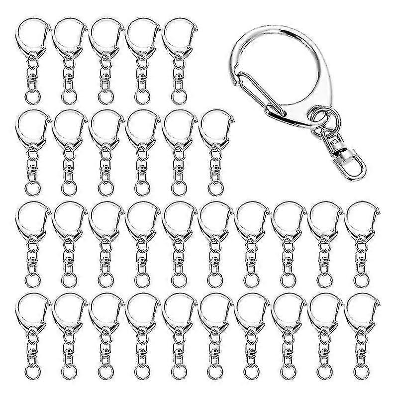 50pcs D Snap Hook Keychain Rings Bulk For Keychain Making And Sewing Project