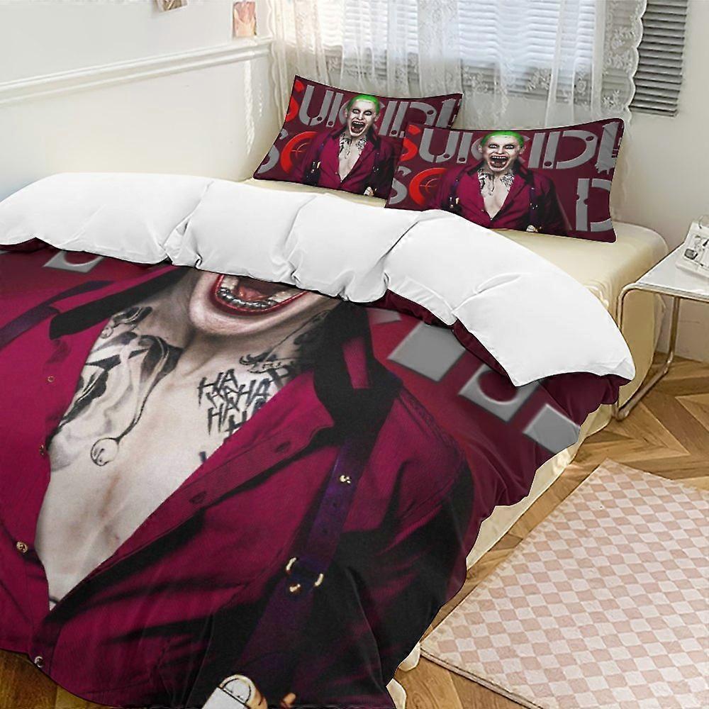 v2075  Bed Sheets Bedding Suicide Squad 3-Piece Bedding Set Soft Warm And Comfortable Bed Set with 1 Duvet Cover And 2 Pillowcases Bed Sheets  yuq2075