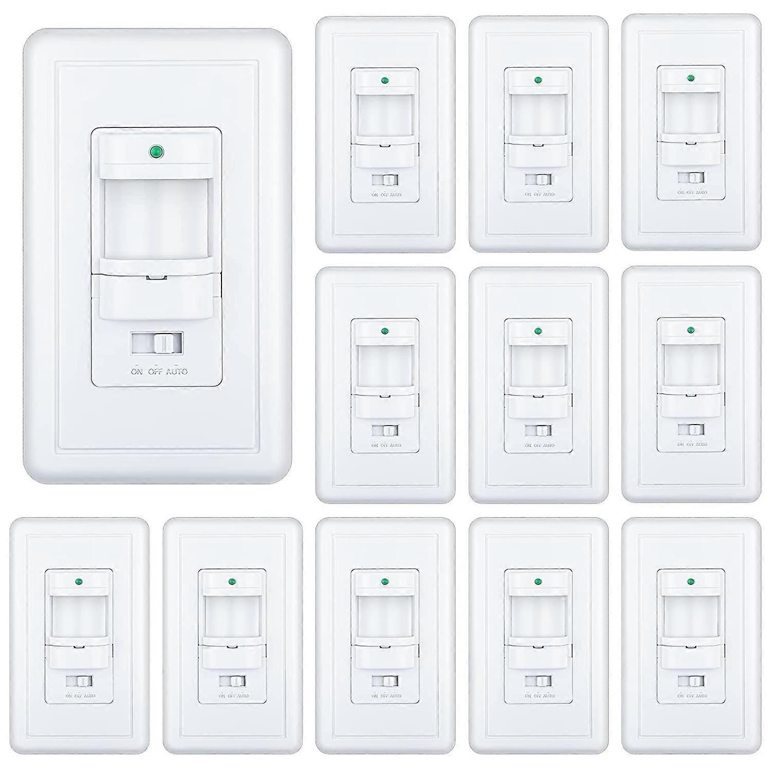 Motion Sensor Light Switch Motion Sensor Switch 4A, 500W Smart Light Switch Motion Switch PIR Infrared Motion Activated Wall Switches Neutral Wire Req