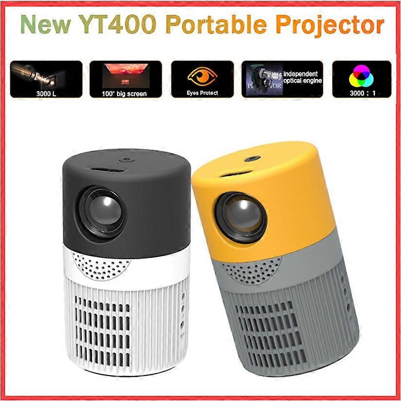 2022 New YT400 Portable Pocket Projector Home LED Mini Projector For Micro Video Game Proyector Toy Beamer Kids Christmas Gifts