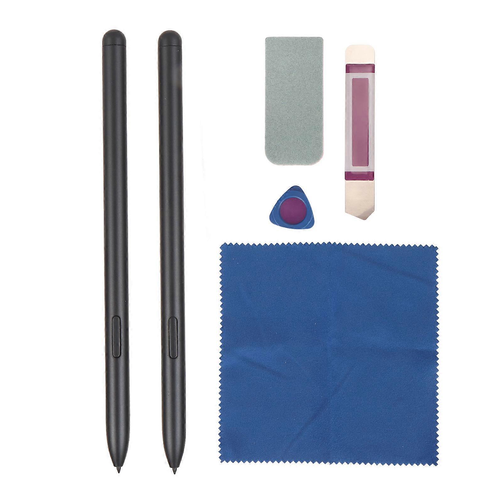 2Pcs Stylus for Tab S8 Black Magnetic 4096 Pressure Level Menu Function Precise Control Smart Pen with Accessories