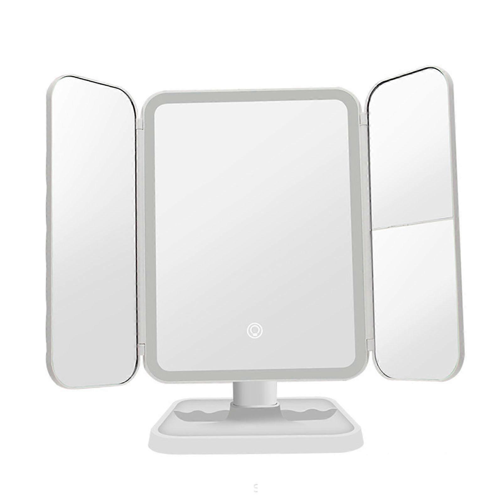 Miroir lumineux Portable Pliant Tactile Commande Amovible Base Miroir de courtoisie
