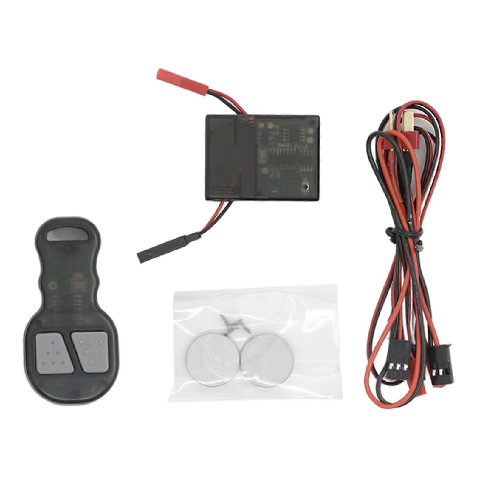 1:10 Simulated Winch Controller Parts, Replaces for TRX4 SCX10 Climbing Car RC Car DIY Parts - Red black