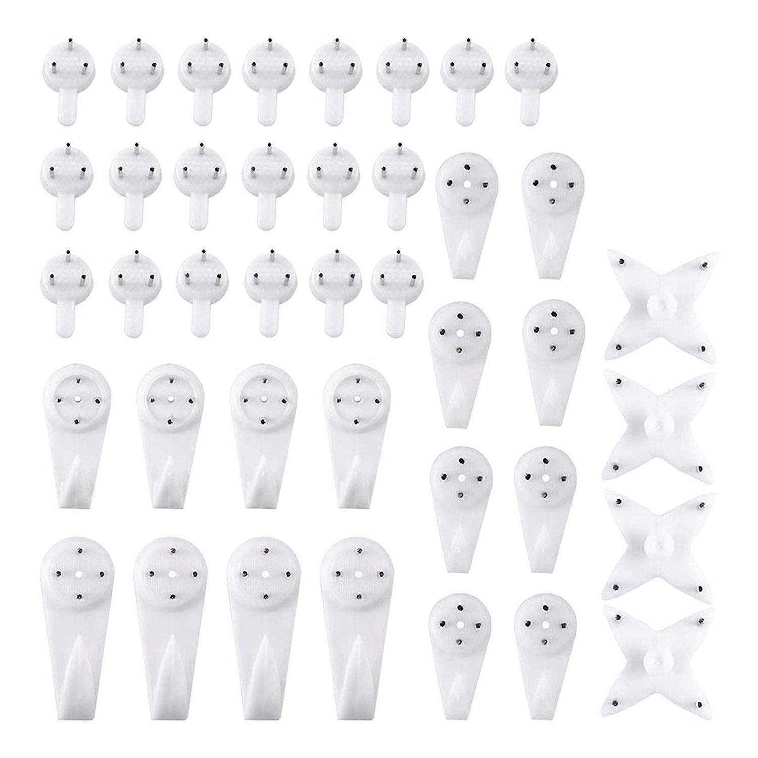 40Pcs Invisible Nail Screws Wall Hooks Hangers Traceless Photo Multi Function Frame Hanger