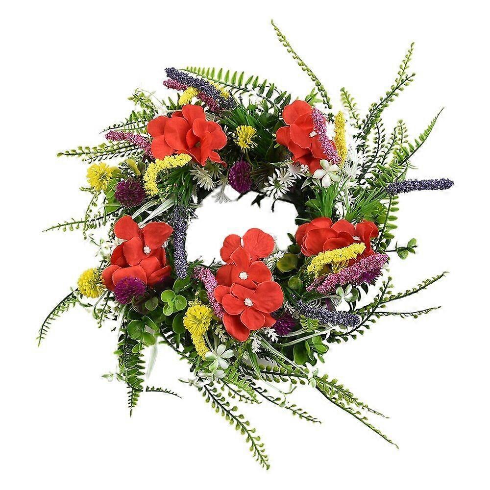 Wreath For Wall Front Door Decoration Plastic Simulation Flower Wreath