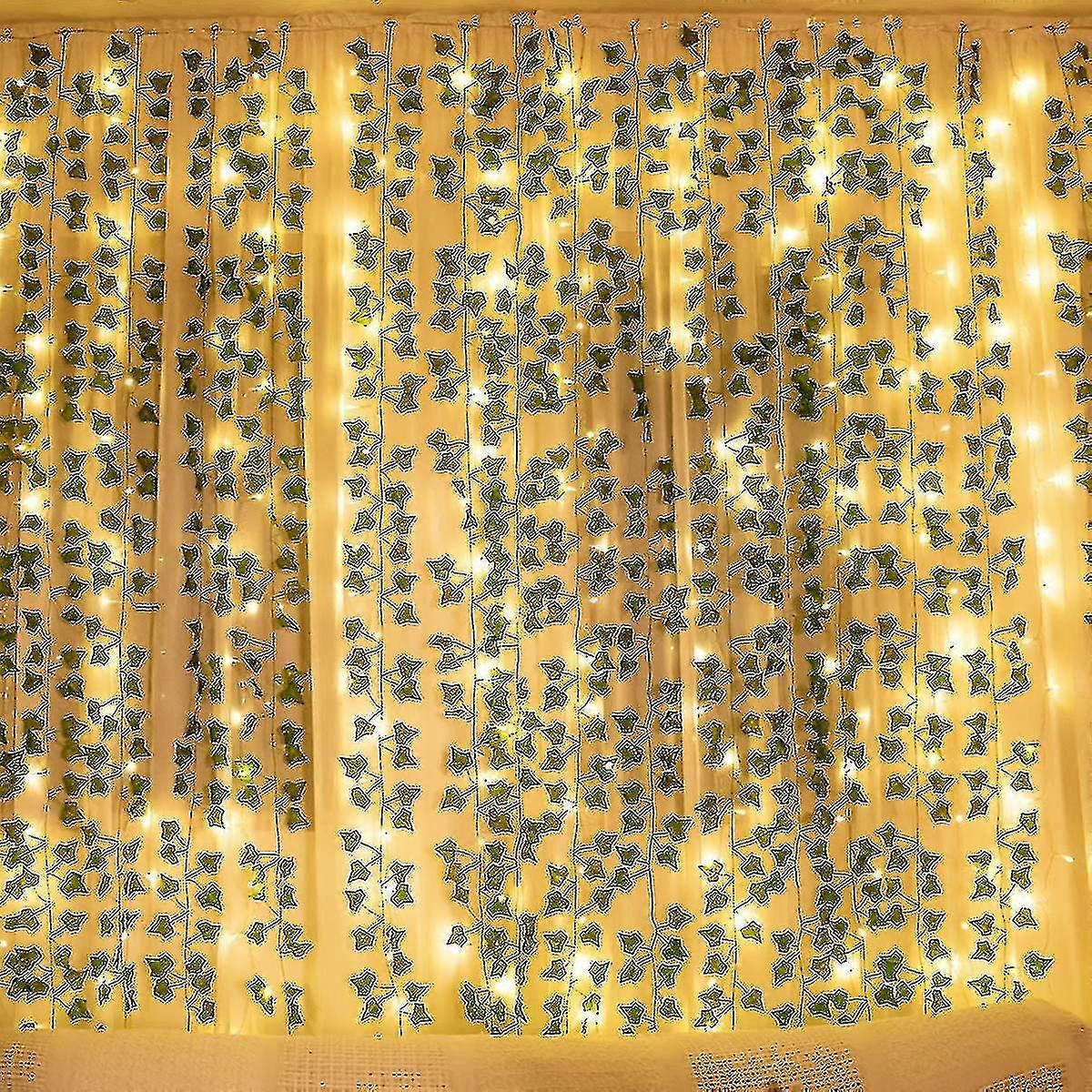 12 Pieces Artificial Ivy, Artificial Hanging Ivy With 100 Led Light