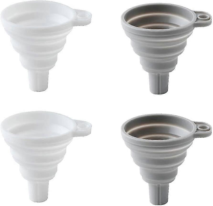 Silicone Collapsible Funnel 4pcs Household Funnel Foldable Funnel Water