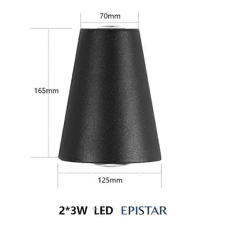Lâmpada de parede externa LED parede externa para cima e para baixo holofotes lâmpada de parede externa lâmpada de parede de terraço de cabeça dupla água simples ao ar livre