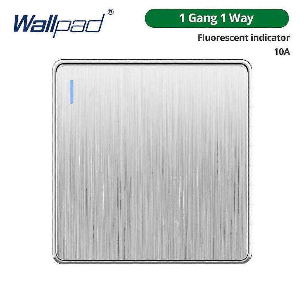 Wallpad UK MF 13A Socket With USB Silver Brushed Plastic Panel Large Button Wall Light Dimmer Fan Switch Baby Monitors