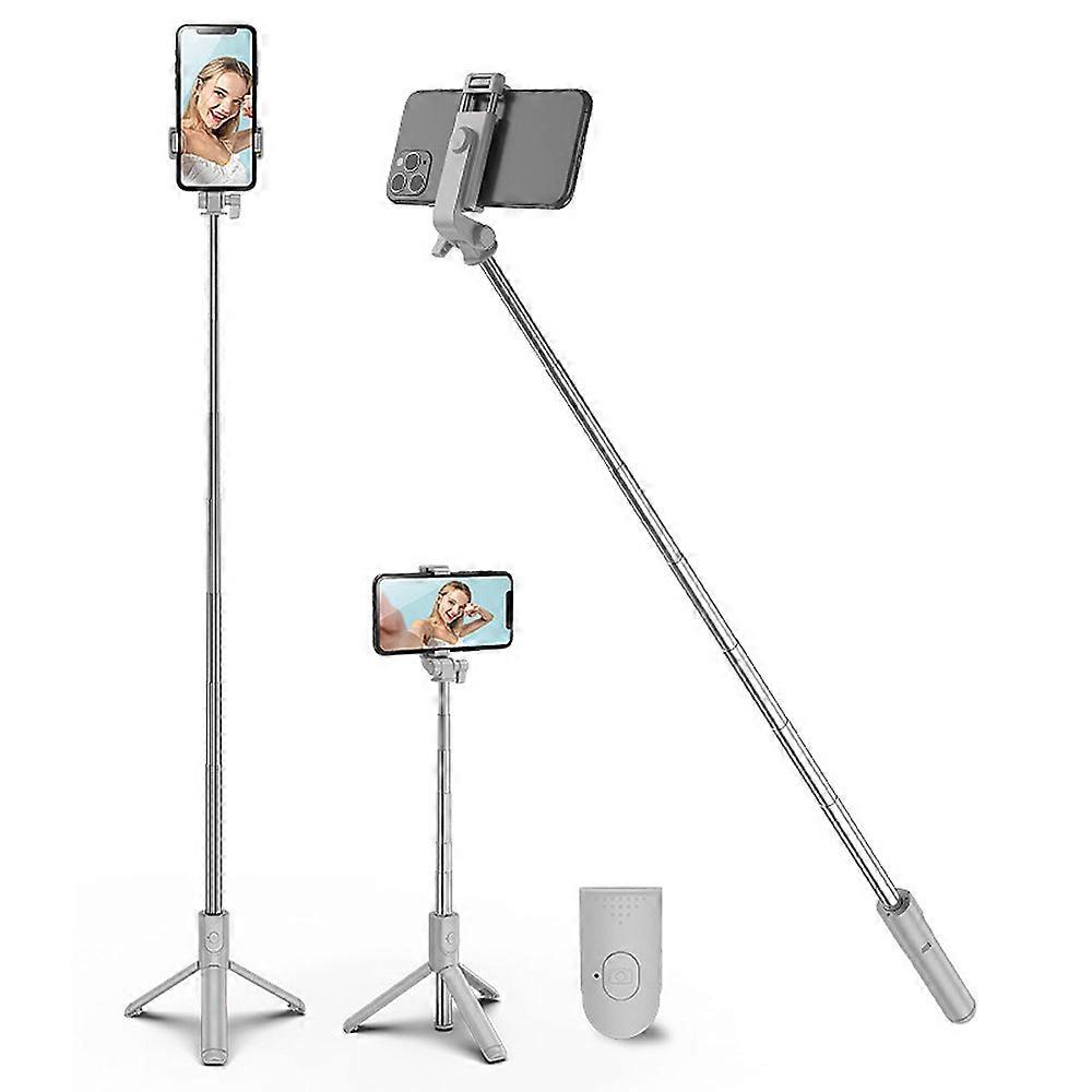 Portable Selfie Stick, Handheld Phone Tripod Stand with Detachable Wireless Remote