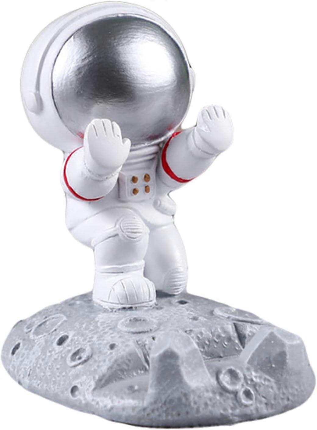 Astronaut Phone Holder Desktop Stand, Creative Spaceman Figure Cell Phone Bracket, Unique Ornament for Office Decor