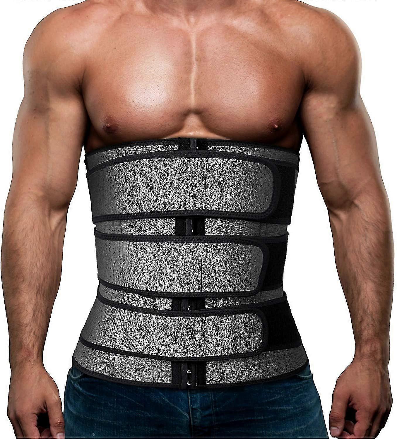 الرجال تجريب الخصر مدرب النيوبرين مشد ساونا العرق المتقلب التخسيس البطن مع الأحزمة