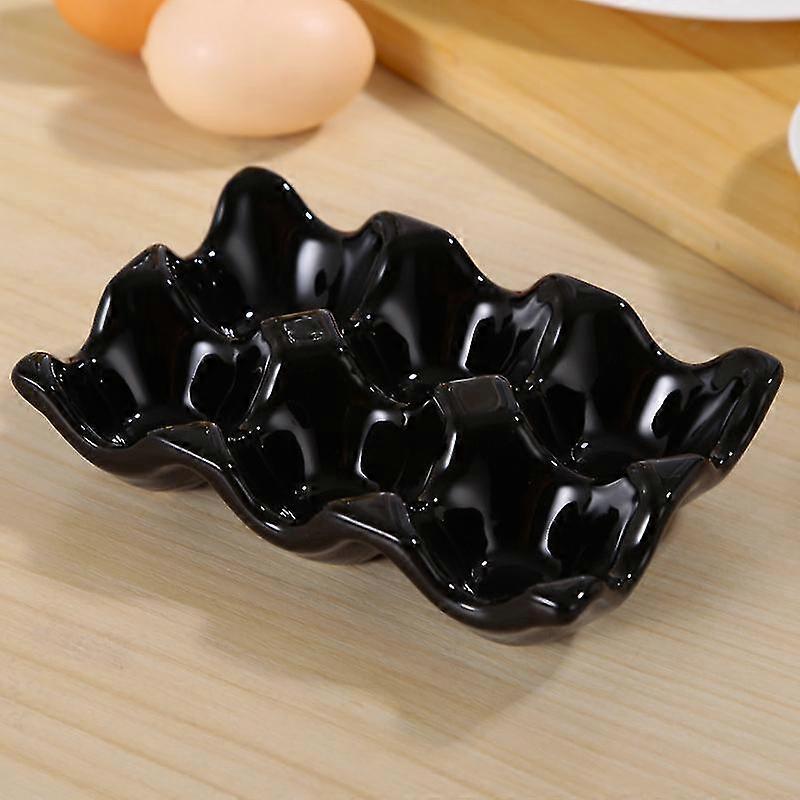 Egg Holder Tray, Ceramic Egg Container For Refrigerator Fridge Countertop Display Kitchen