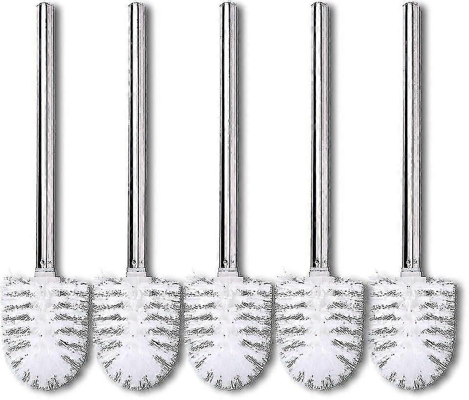 交換用ブラシパック5トイレブラシホワイトブラシヘッドステンレススチールハンドルポリッシュトイレブラシブラシp20241126633