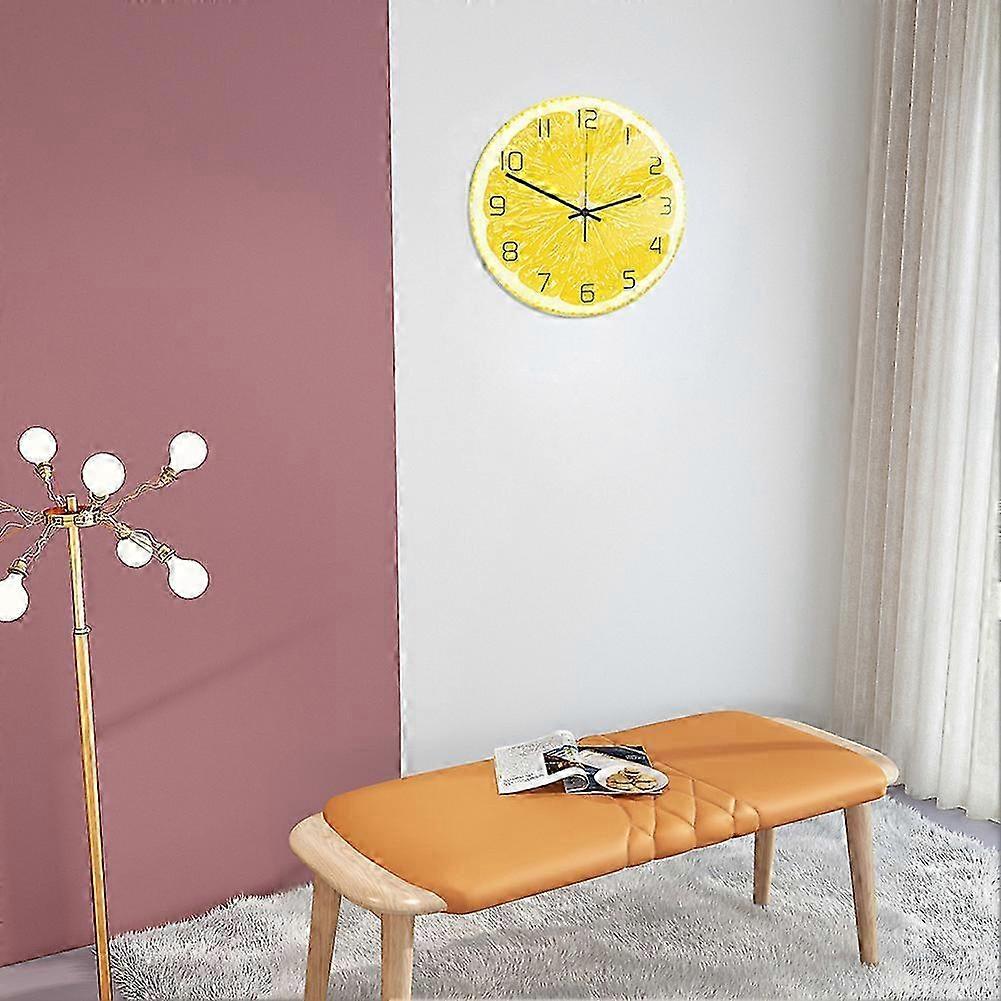 Lemon Fruit Pattern Acrylic Wall Clock for Home and Office Decor