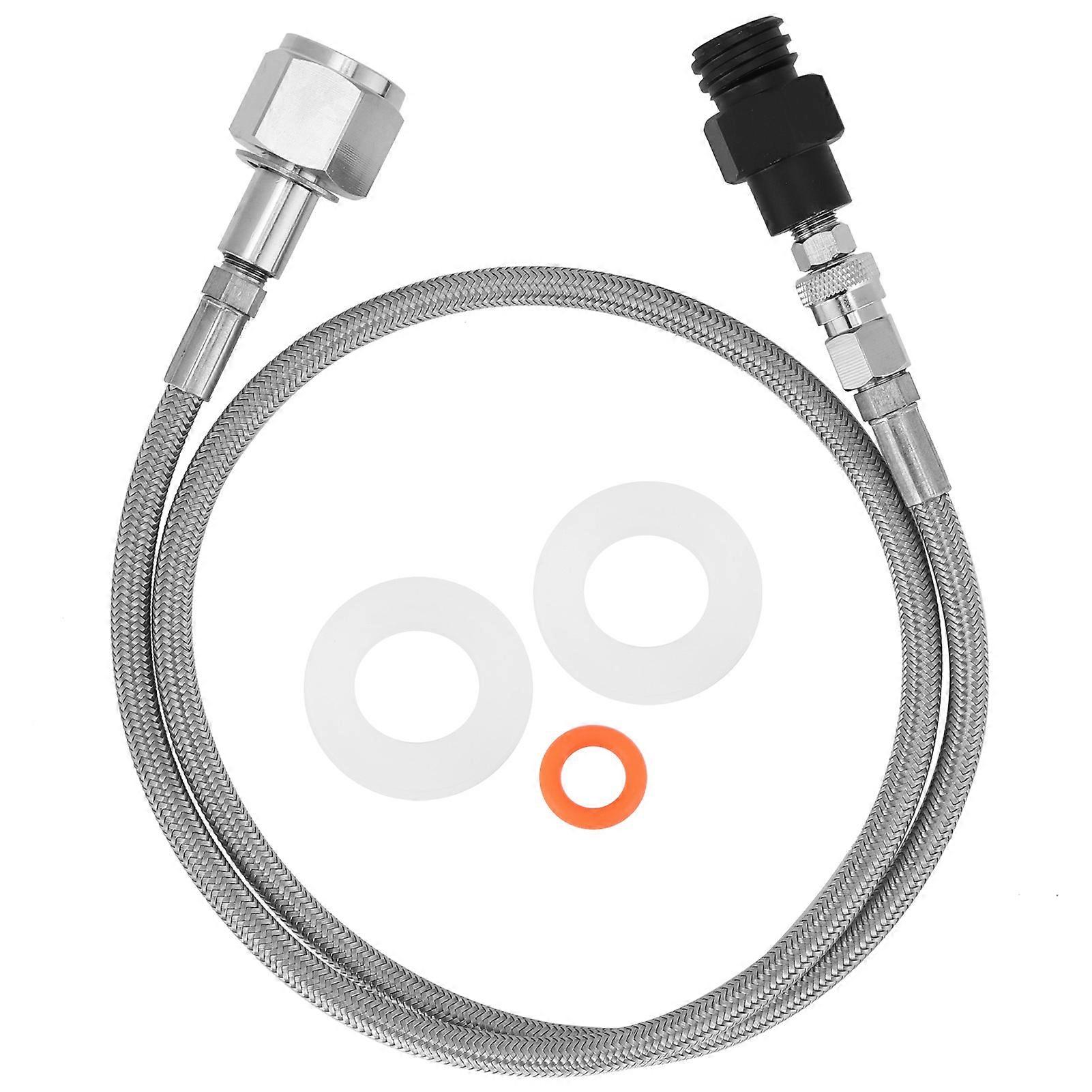 1.5m Soda Hose CGA320 // TR21-4 Kit adattatore di ricarica per bombola di gas di anidride carbonica argento