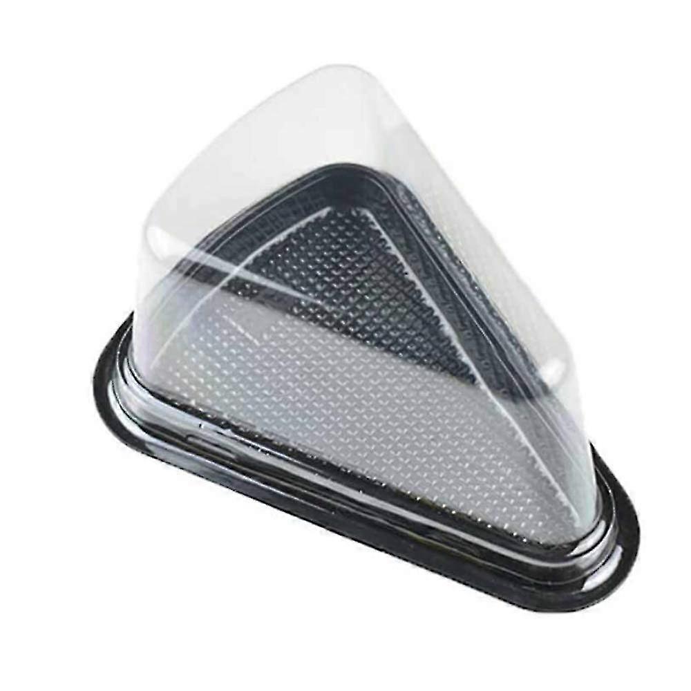 100pcs Gâteau Tranche Récipient Cheesecake Gâteau Tranche Récipient Porte-Gâteau Transparent Boîte À Gâteaux