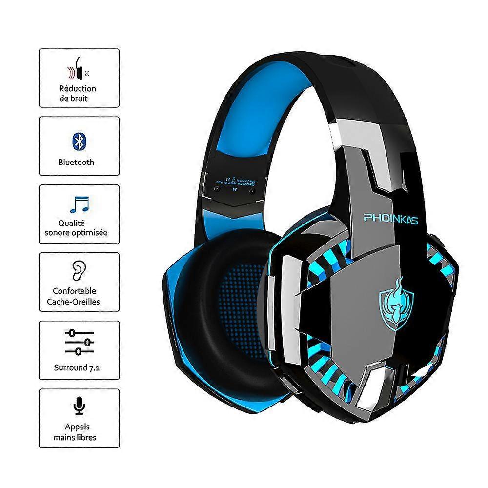 Bluetooth Wireless Headphone With Mic,ps4 Gaming Headset For Pc, Xbox One, Ps5