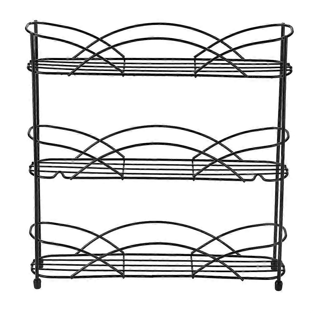 3-Tier Spice Storage Rack, Wall Mounted or Free Standing