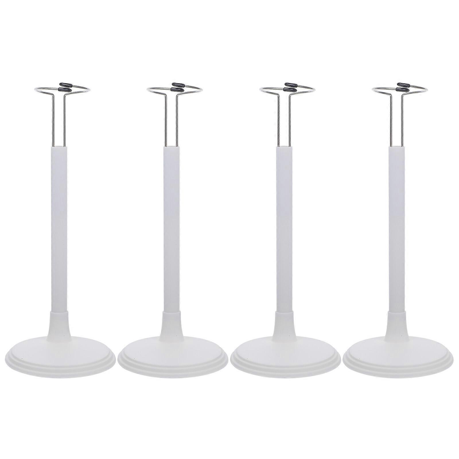 4st Creative Doll Bracket Support Bärbar Nallebjörn Stativ Mode Dockor Förvaringsställ för Hem Vit 35cm