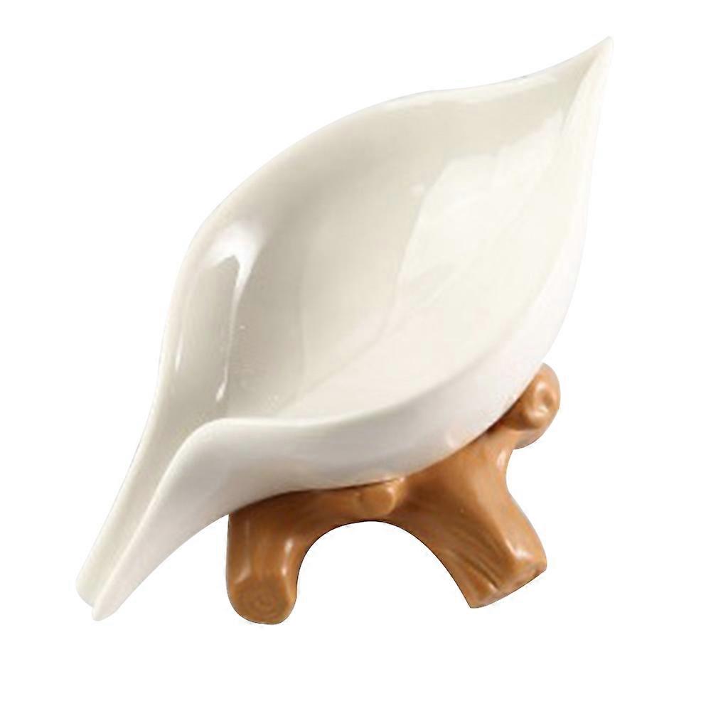 No Drilling Soap Dish Holder Ceramic Soap Sponge Holder for Kitchen Bathroom