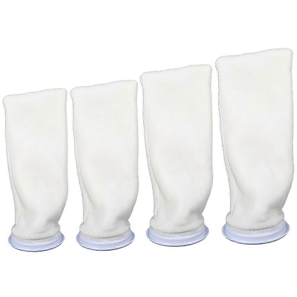 4pcs Replaceable Cotton Filter Bag Fish Tank Filter Sock Replacement Filter Pouch for Aquarium