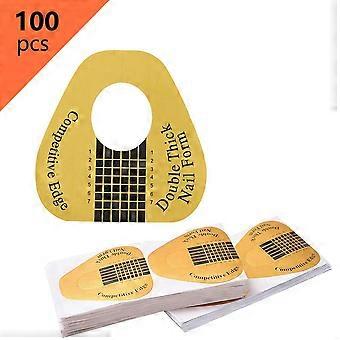 100 horseshoe nail shapes Horseshoe nail shapes / UV GEL nail extensions shape guide stickers