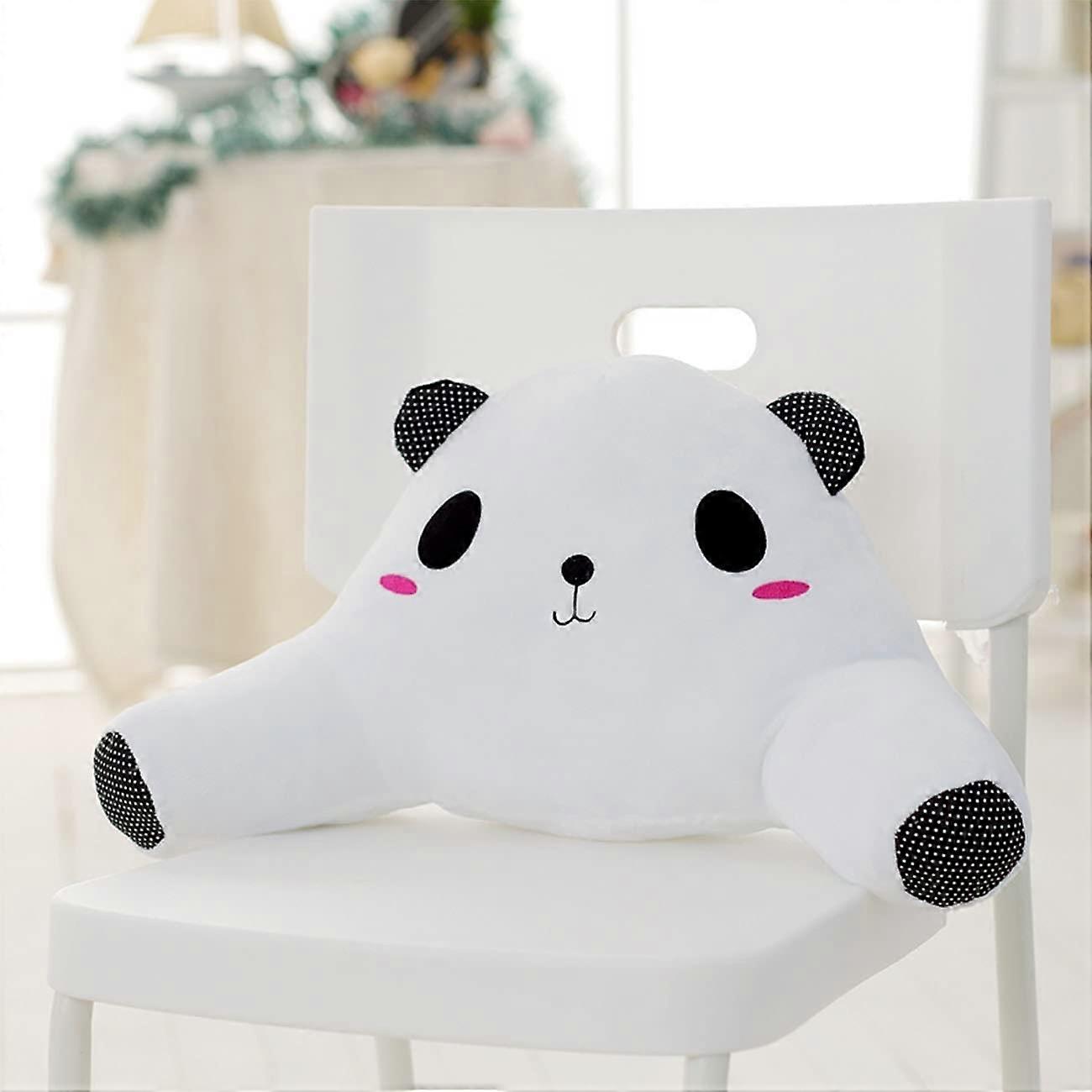Cute Bed Rest Reading Pillow - Plush Lumbar Pillows Waist Rest Cushion with Cartoon Animal Design, Bedrest Pillow with Arms for Sitting in Bed, Relaxi