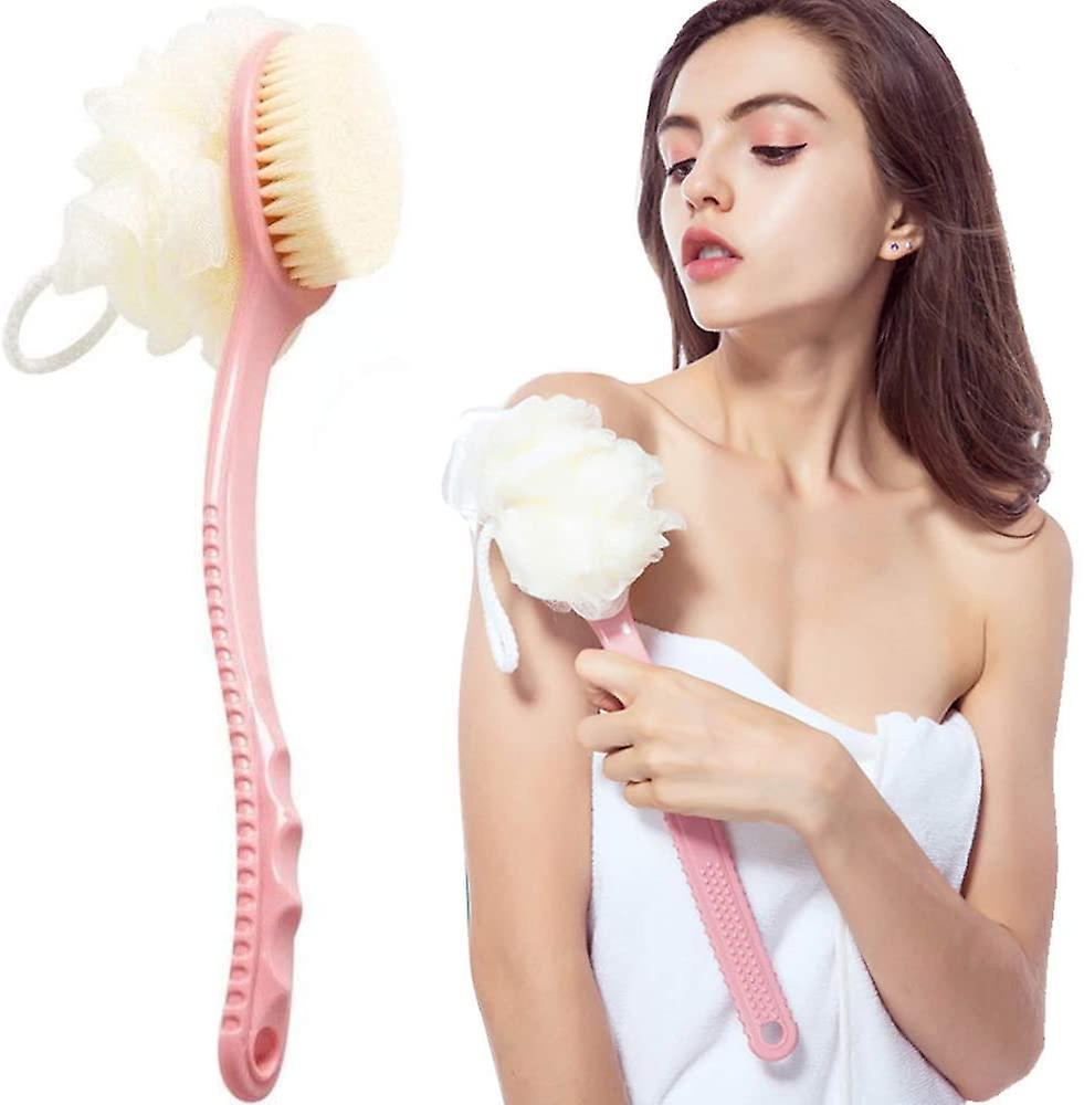 2 In 1 Back Shower Brush, Exfoliating And Removing Dirt