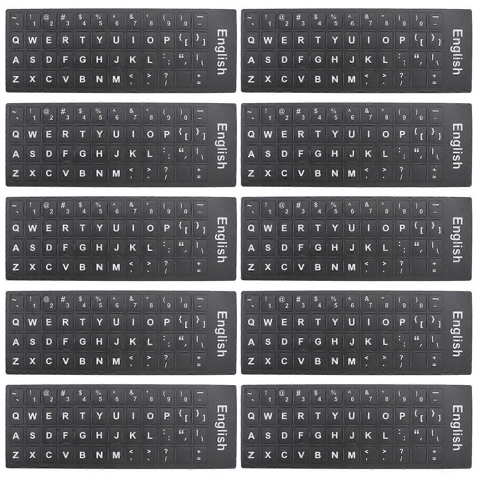 10Pcs Universal Foreign Language Keyboard Stickers Keyboard Protector PC Layout