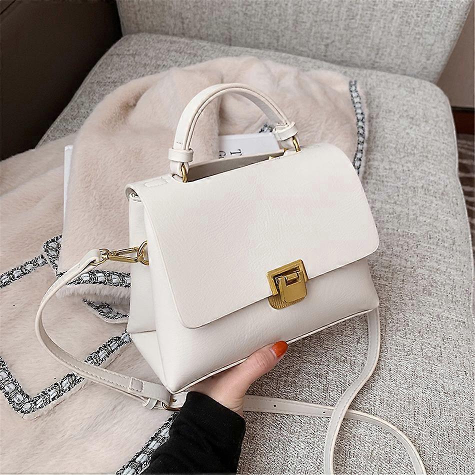 Vintage Pure Color Tote Bag 2021 Fashion New Quality PU Leather Women's Designer Handbag High Capacity Shoulder Messenger Bag