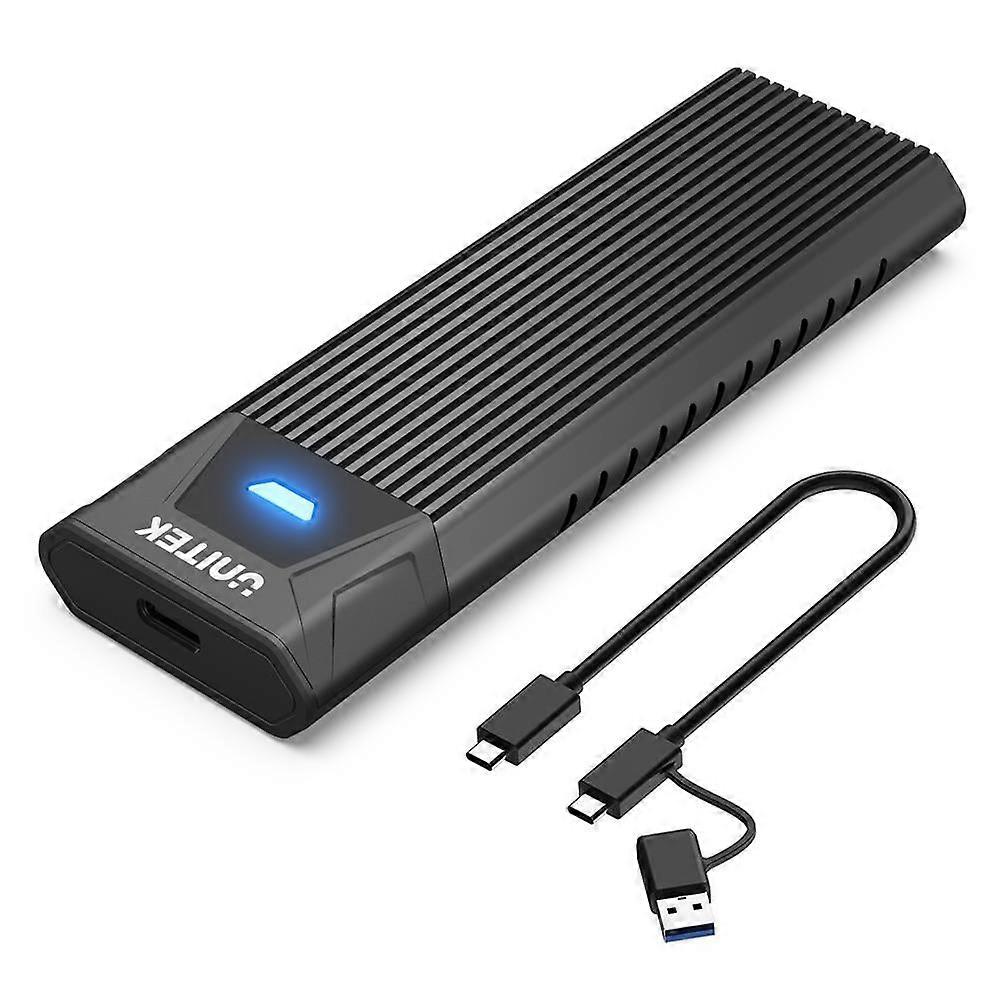Unitek M2 SSD Case Dual Protocol NVMe SATA Solid State Drive Enclosure 2-in-1 USB C 3.1 Gen2 10Gbps to PCIe NVMe for M.2 SSD Box