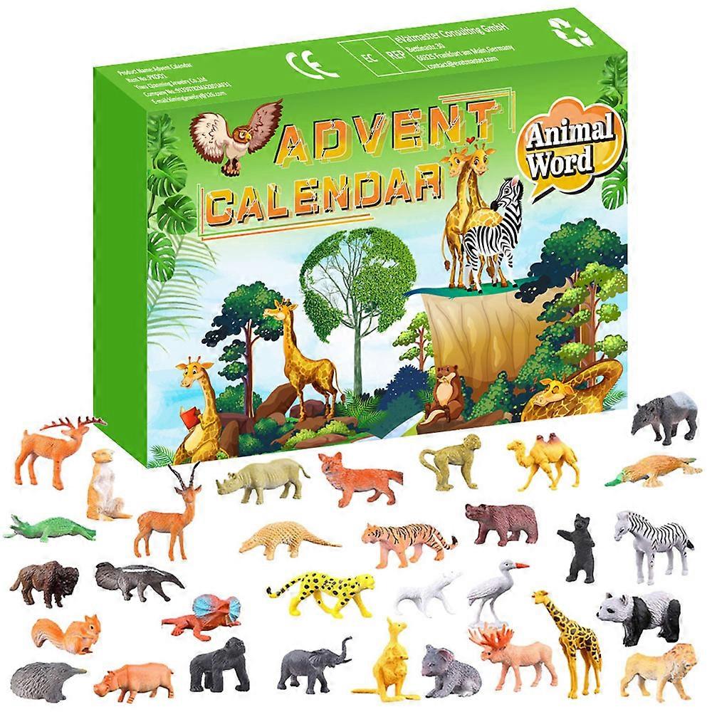 Christmas Advent Calendar 24 Days Countdown Animals Figure Toys Blind Box Xmas Gift