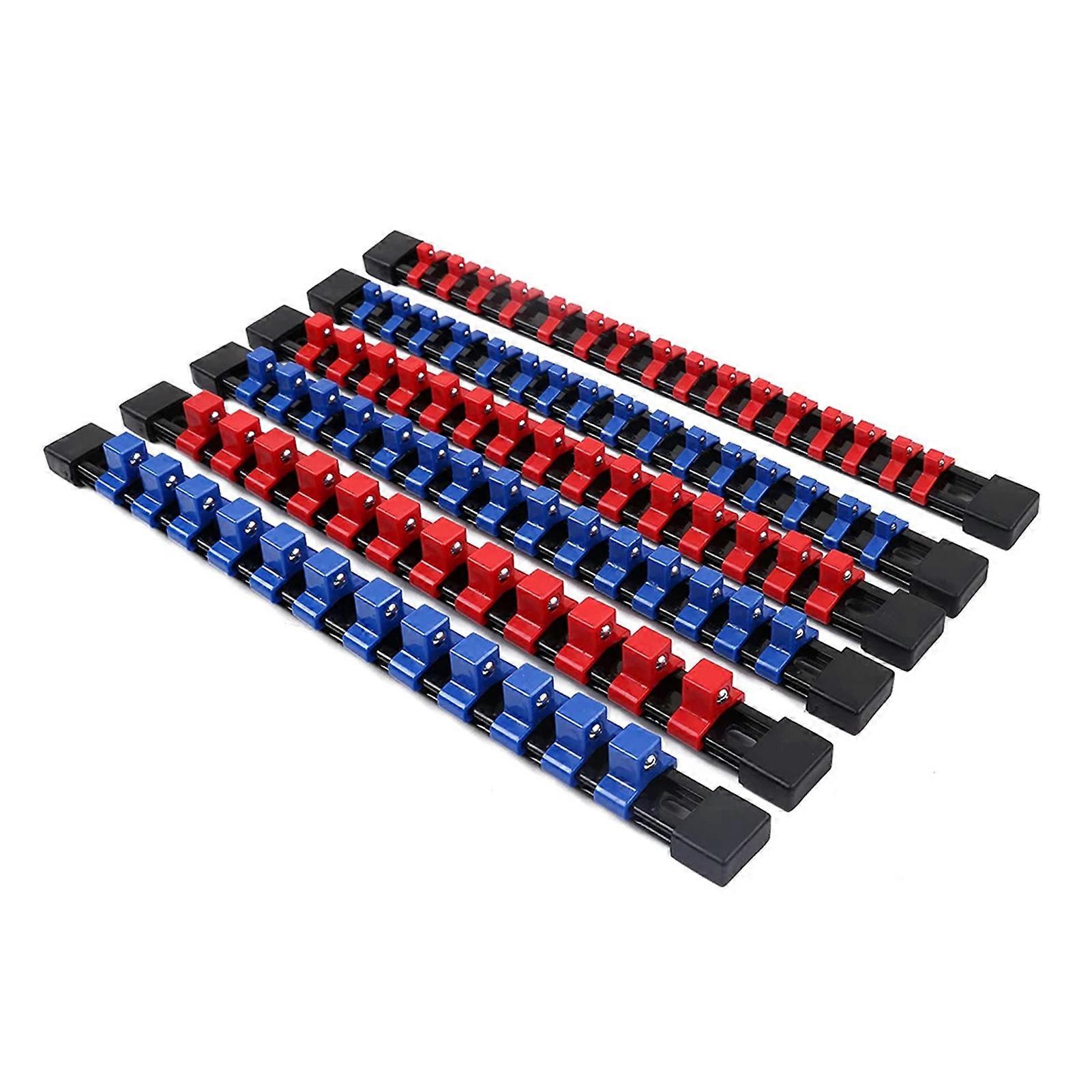 6/9Pcs Heavy-Duty Drive Socket Holders Organizers Reusable Universal Easy to Identify Socket Clip Rail Holders