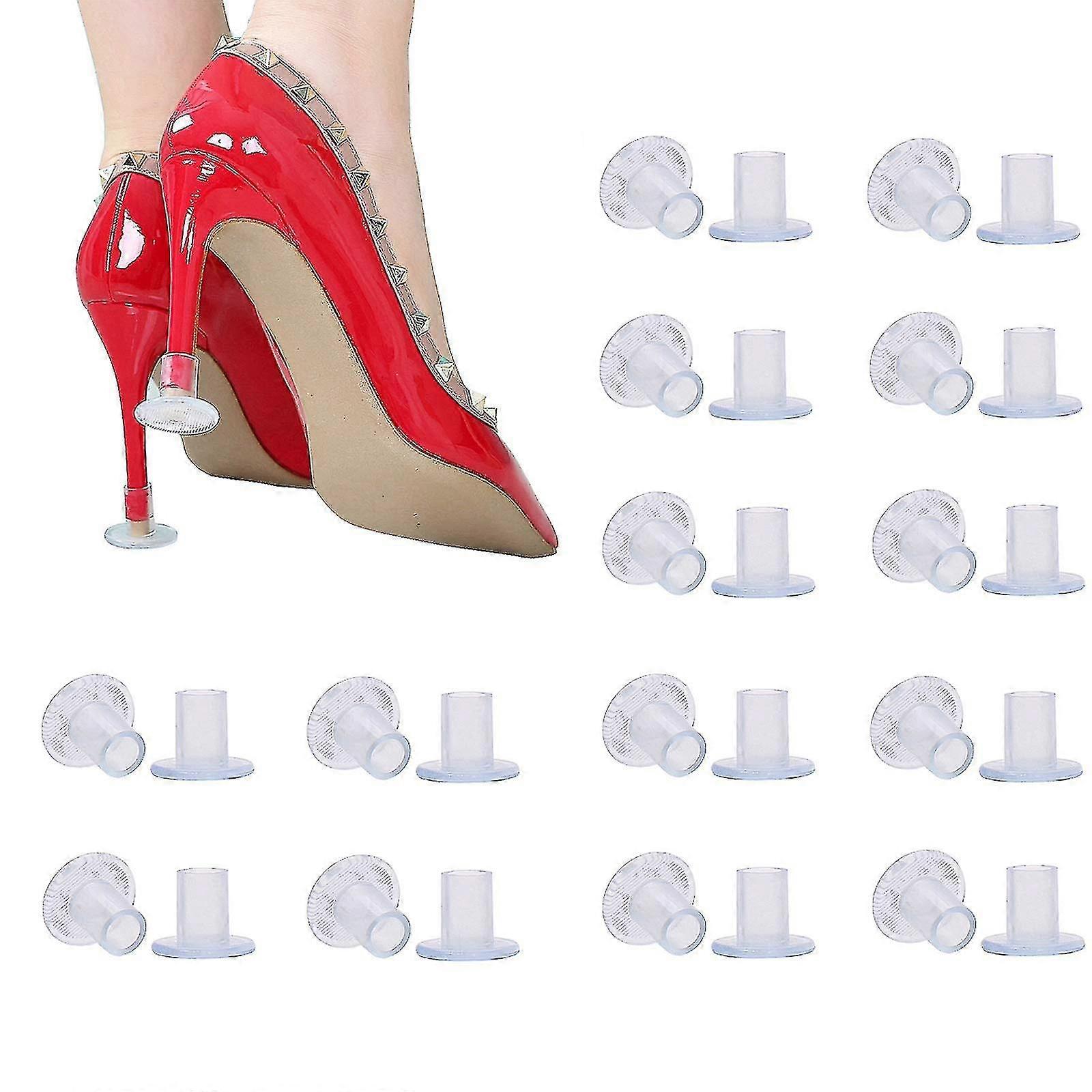 30 Pairs Clear High Heel Protectors For Shoes, Stoppers For Walking On Grass, Small/middle/large