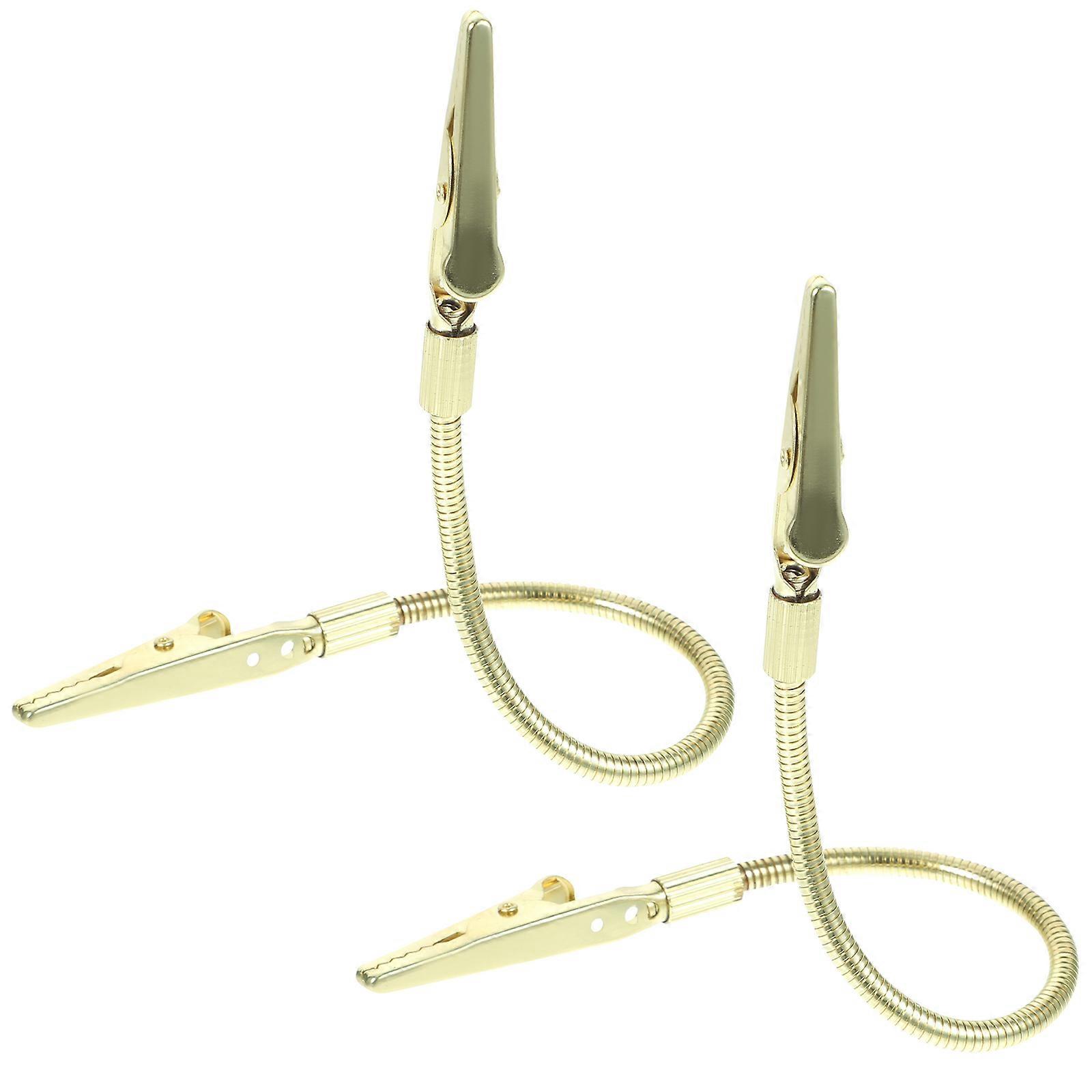 2pcs Double Ends Alligator Clips Photo Holder Alligator Clamps Memo Picture Clips