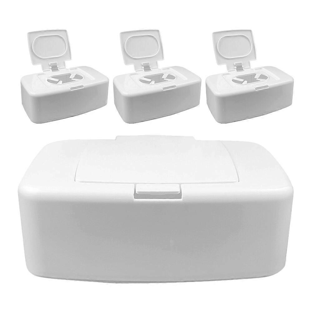 4pcs Portable Wipes Dispenser Wipe Holder Refillable Wipe Container Keeps Wipes Fresh Case