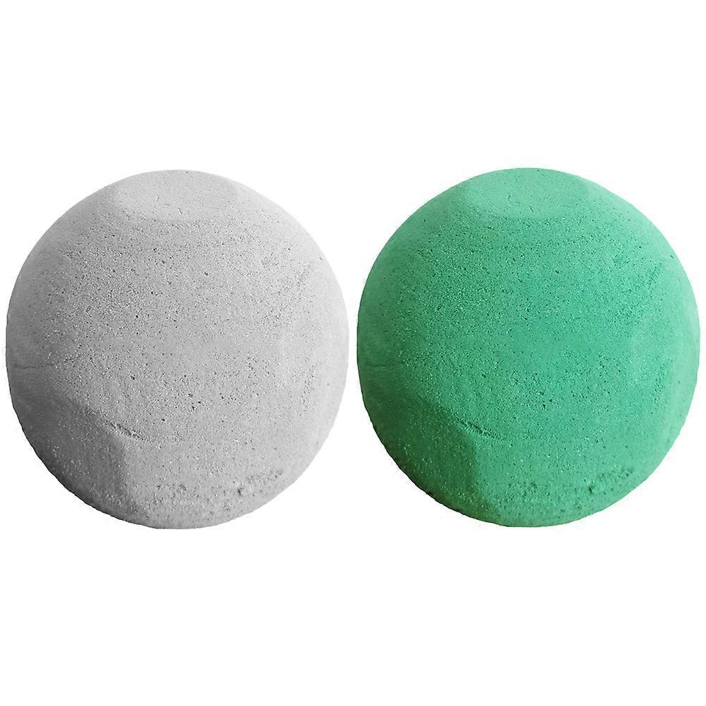 2Pcs Ball Design Flower Mud Florist Resin Block Flower Arrangement Base DIY Supply Color discrepancy