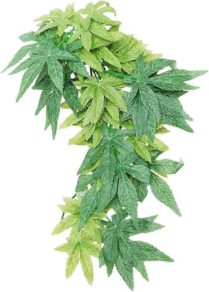 Aquarium plants, artificial hanging plants, artificial aquatic plants, artificial fern, reptile pool, green leaves, hanging artificial plants for rept