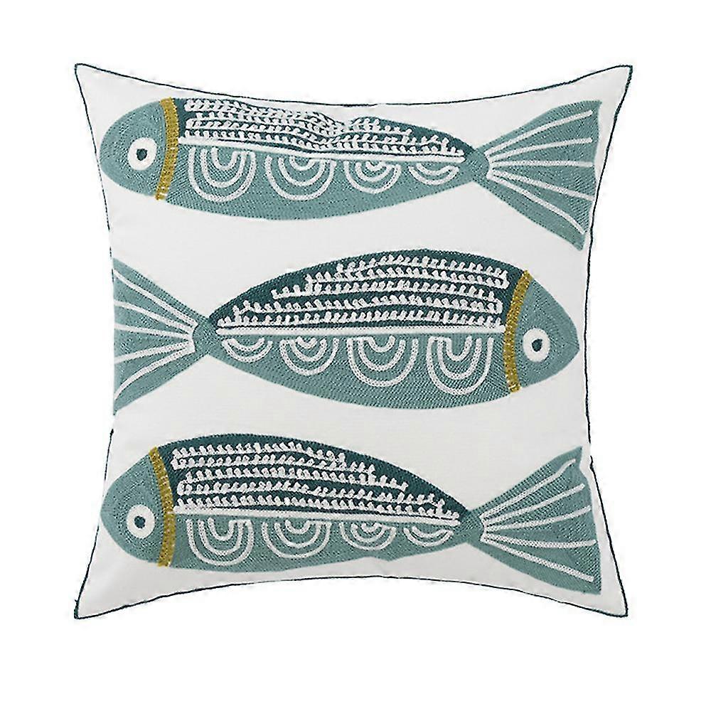 Embroidered Pattern Pillowcase, Simple Textured Cushion Covers, 1pc(45*45cm)