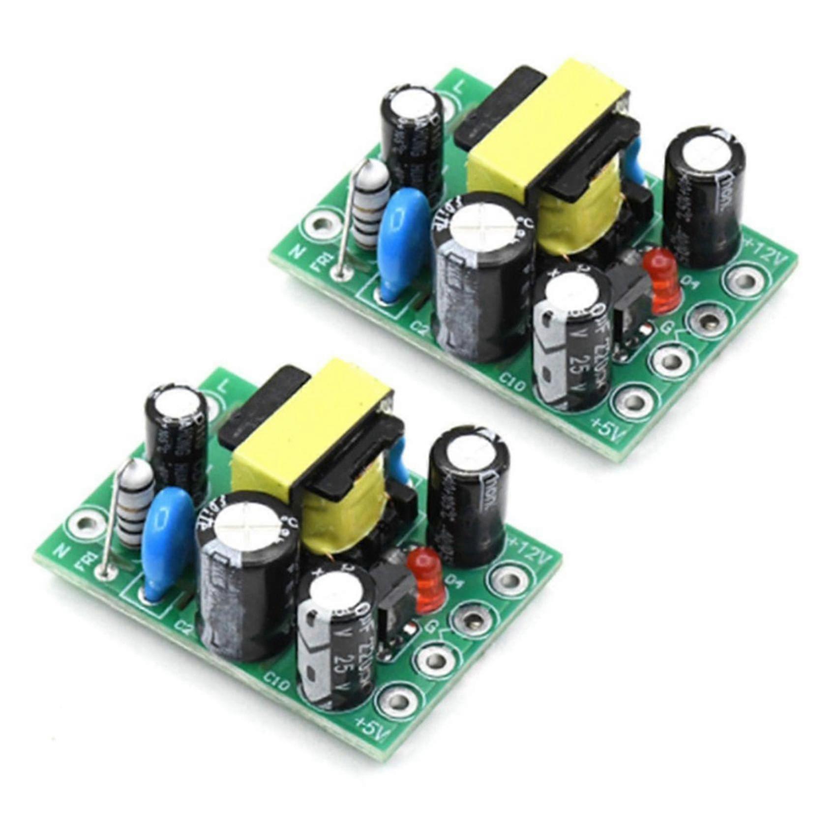 2x Xh-m299 Switching Power Supply Module Ac-dc Isolated Pcb Board Input 110-220v Output 12v0.5a + 5