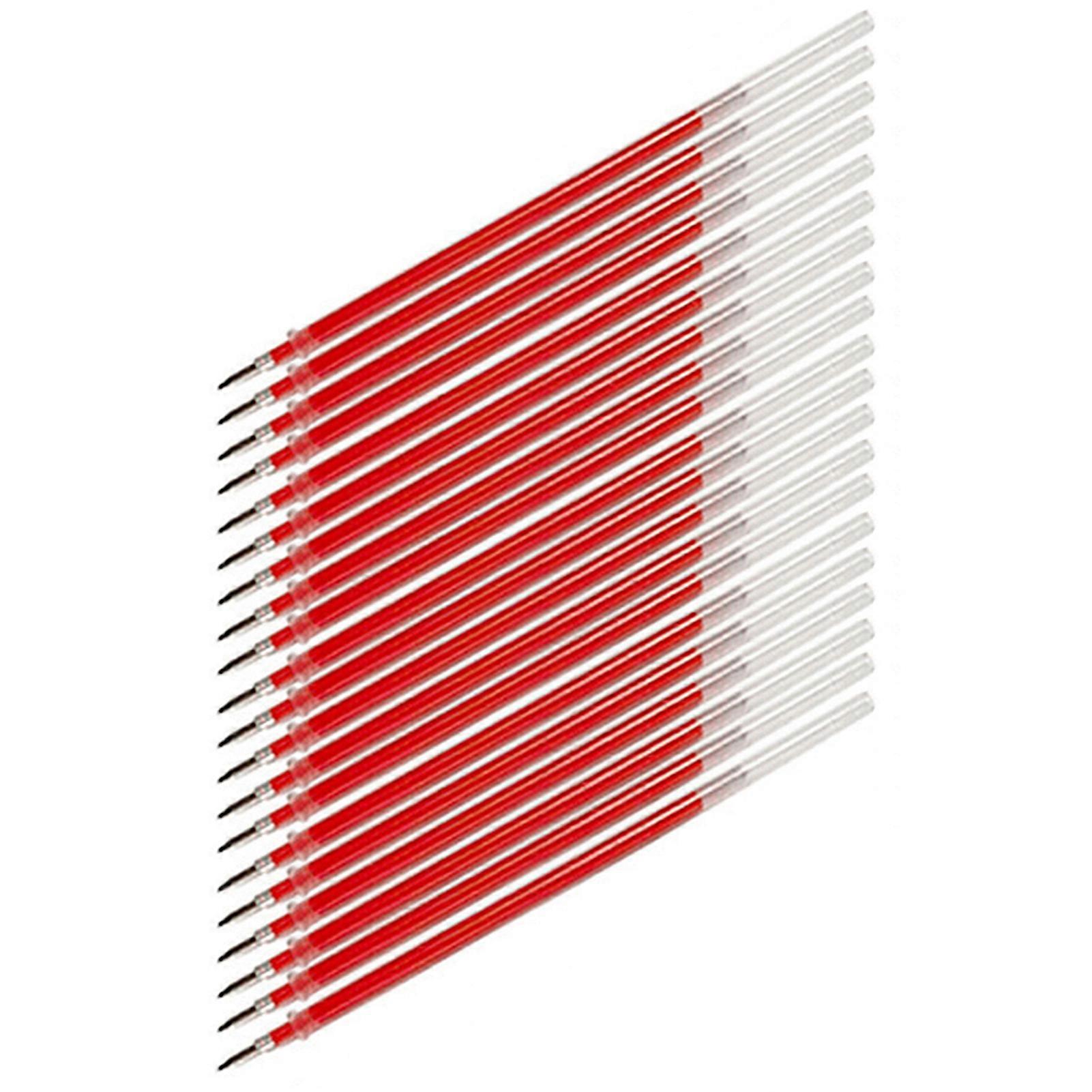 20Pcs Gel Pen Refills Red/Black/Blue Clear Ink Even Output Quick Drying Leak-Proof Smooth Writing 0.5mm Nib Student Stationery Pen Replacement Refills