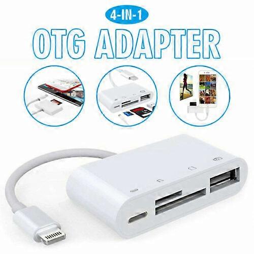 4in1 Lightning to TF SD Card Reader Camera USB OTG Adapter for iPhone iPad
