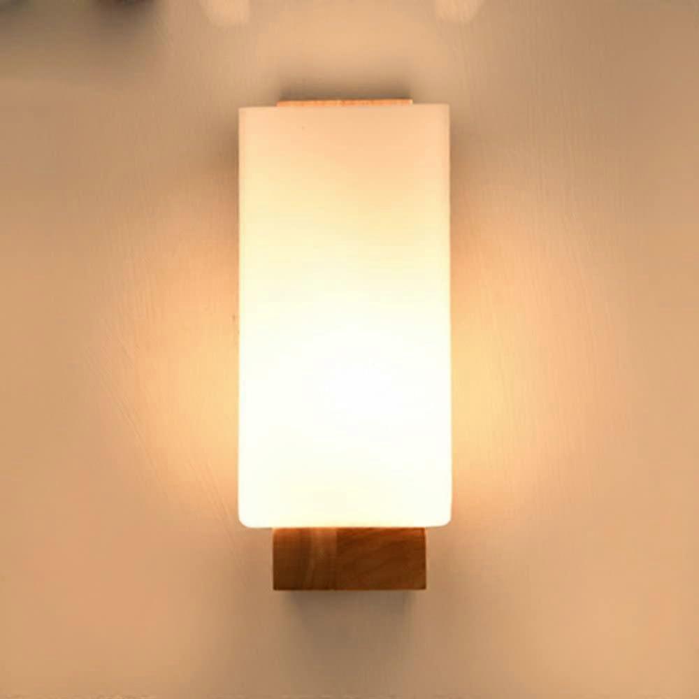 Simpe Scandinavian style wooden wall light for bedside living room staircase hallway