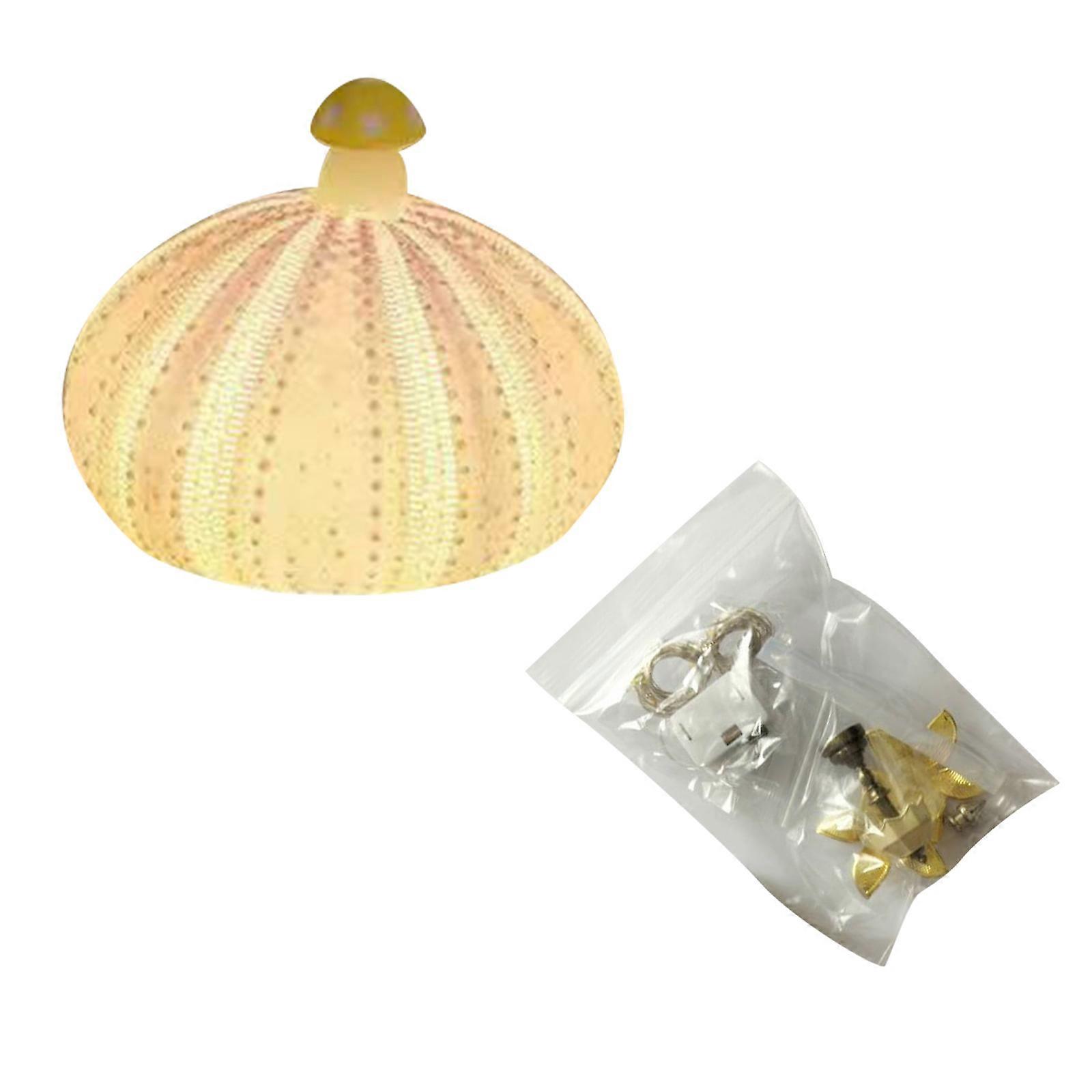 Mini Simulado Ouriço do Mar Shell Lâmpada Decorativa Estudo Quarto USB Luz Noturna