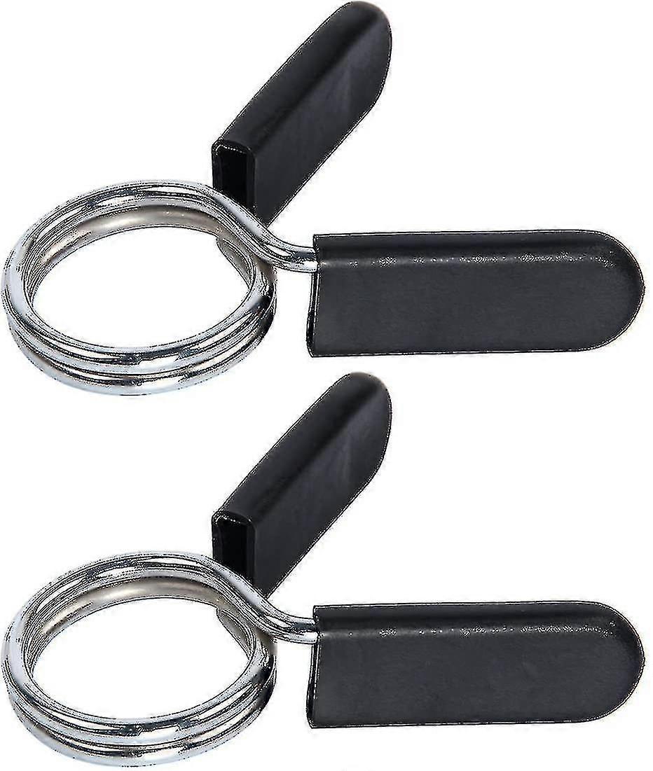 Barbell Circlip Buckle Dumbbell Bar Fixed Barbell Barbell Spring Clipspring Locks Spring Clip Locks2pcs-black