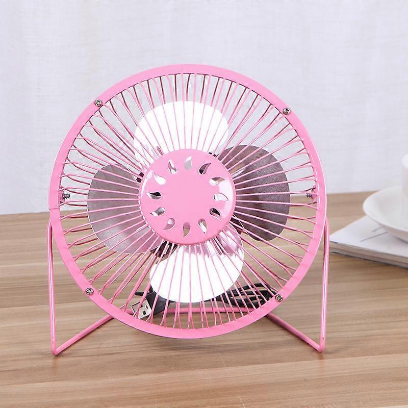 Mini Ventilateur De Bureau Nedis Métal USB - Diam 15 Cm - Vieux Rose - 1 Vitesse