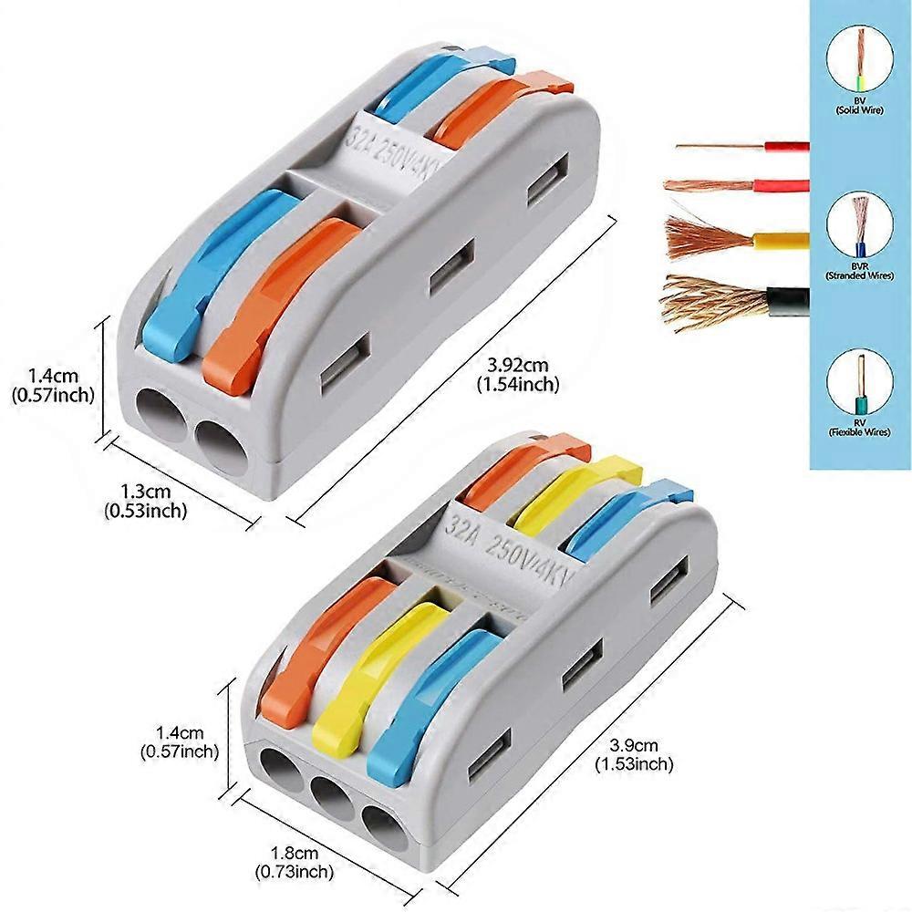 10 PCS SPL-2 /SPL-3 Lever Nuts Conductor Compact Connectors