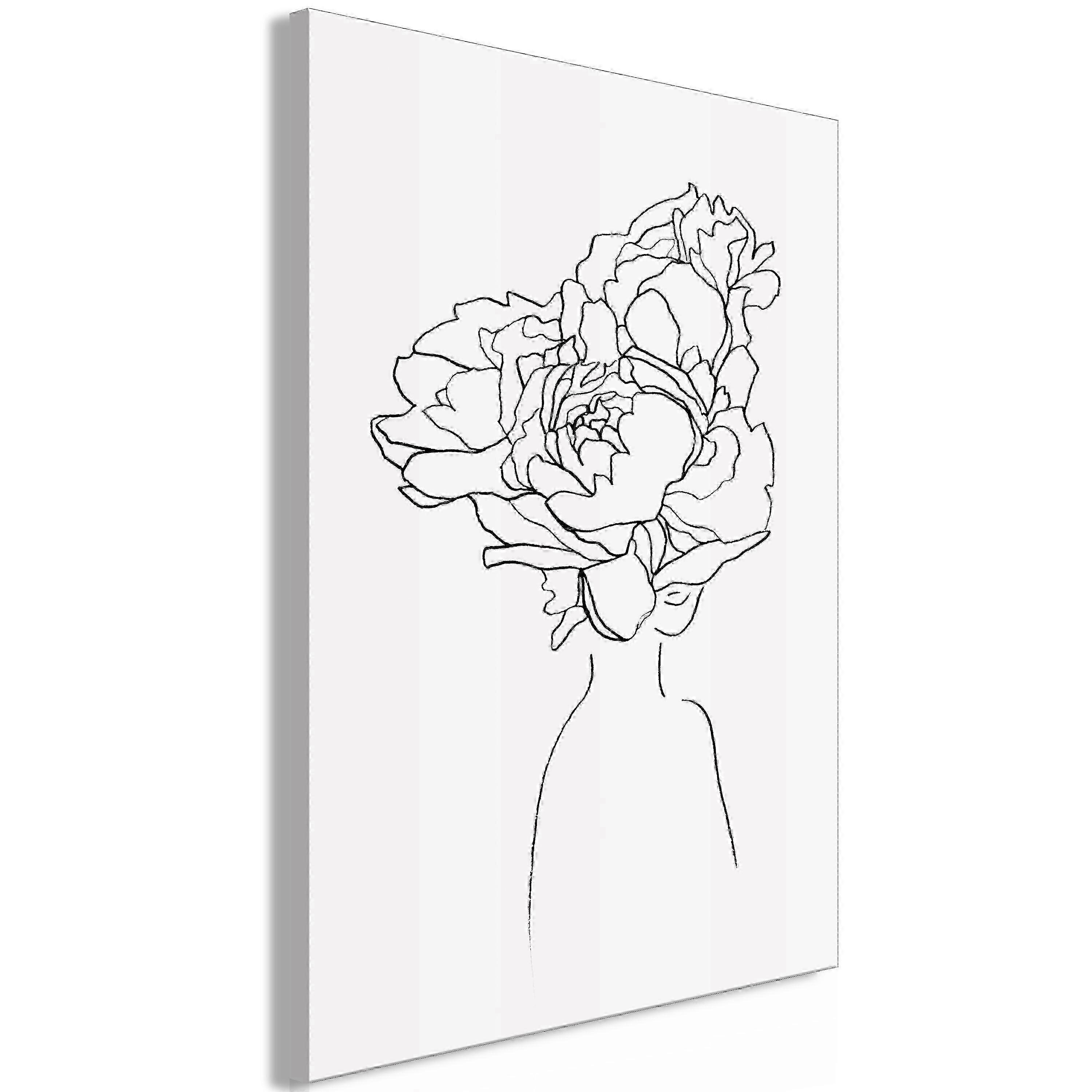 Leinwandbild - Über den Blumen (1 Teil) Hochformat